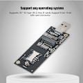 Miniatyrbillede 7 af 8: (M.2) KEY B til USB3.0 Adapterkort M.2 Kortmodul med SIM-kortslot