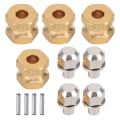 Miniatyrbilde 3 av 8: 12mm/15mm/17mm Messing Koblingsstykke Tilbehør for SCX10 90046 90047 1/10 RC Crawler Car12mm