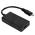 Pikkukuva 3 / 8: HD-videoadapterikaapeli, musta, Micro USB 1080P -laturi puhelimesta projektoriin