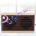 Pikkukuva 5 / 8: D7 Puuta jäljittelevä kannettava subwoofer-minikaiutin Bluetoothilla, audio- ja latauskaapelilla