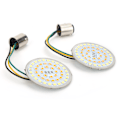 Miniatyrbillede 5 af 8: 2 stk. Motorcykel LED Blinklys Indikator Hvid Gul Lys Høj Lysstyrke Passer til Touring