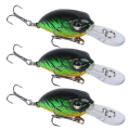 Miniatyrbillede 3 af 8: 3 stk. 6CM/5G Dykning 3D Øjne Lokke Kunstfærdig Simulering Livagtig Agns Fiskegrej 1#