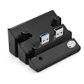 Miniatyrbillede 4 af 8: Højhastigheds 5-Port USB Hub 2.0 & 3.0 Udvidelseshub Controller Adapter til PS4 Pro Spillekonsol