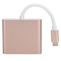Pikkukuva 1 / 8: USB C -sovitin 3.1 3 in 1 Hub-muunnintelma-telakka High Definition Multimedia Interface 4K Ruusukulta