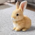 Interactive Rabbit Plush Toy, Realistic Hopping Electric Rabbit for Easter, Brown Brown