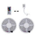 Miniatyrbilde 8 av 8: 10m/32,4ft LED Fargerik Lysstripe med 44-tasters Fjernkontroll 5050 RGB Infrarød Ambient Lysstripe for Bryllup EU Plugg 100‑240V