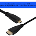 Pikkukuva 7 / 8: Micro-HDMI - HDMI -sovitinkaapeli 1440p/1080p/1080i/720p/480p, sopii Raspberry Pi 4B:lle