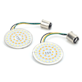 Miniatyrbillede 1 af 8: 2 stk. Motorcykel LED Blinklys Indikator Hvid Gul Lys Høj Lysstyrke Passer til Touring