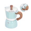 Miniatyrbillede 3 af 8: 150ML Praktisk Aluminium Kaffemaskine Ottekantet Moka Kaffekande til Hjemmekontor Køkkenapparat Søblå