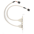 Miniatyrbillede 5 af 8: Frontpaneludvidelse 2 porte USB 2.0 Plug and Play med slotpladebeslag panelkabeladapter