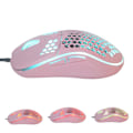 Miniatyrbillede 3 af 8: Kablet mus med 4-trins justerbar DPI, hul RGB-belysningseffekt, gaming laptop tilbehør