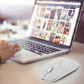 Miniatyrbillede 6 af 8: 2.4Ghz Trådløs Genopladelig Mus Lydløs Ergonomisk Computer Optisk Mus til Hjemmekontor Sølv