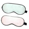 Kids Sleep Mask Eye Mask Solid Color Lightweight Comfortable Light Green Pink 2pcs