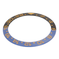 Miniatyrbillede 7 af 8: Keramisk Urkrans Indsats 38mm Blå Sort Base Guld Ciffer Urkrans Ring Udskiftningstilbehør