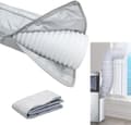 1 Termisk isoleringsdæksel til klimaanlægsslange – 150 x 55 cm – Sammenfoldelig – Bærbar – (ca. 13 og 15 cm) – Sølv