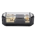 Miniatyrbilde 3 av 8: 2-veis 100A sikringsholderboks 1x0GA inn 2x4GA ut distribusjonsblokk for bilstereo lydmodifisering
