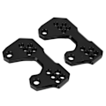 Miniatyrbillede 3 af 8: 2 stk. Passager Fodplade Bagskiftbeslag CNC Aluminium Legering Udskiftning til YZF R3 MT25 MT03 Sort