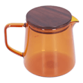 Miniatyrbillede 4 af 8: Tekop Borosilikatglas 300ml 350ml Varmebestandig Husholdnings Kaffekrus Vandbeholder med Låg Brun