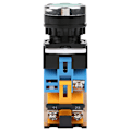 Miniatyrbillede 3 af 8: 22mm Fladt Hoved Grøn Trykknap Momentary Switch Med LED Lys 220V