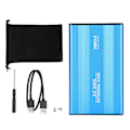 Miniatyrbild 1 av 8: HDD-kabinett Plug Play 3TB USB3.0 SSD Hårddiskbox för Laptops/OS X Extern Datalagring Blå