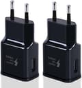 2-pack USB snabbladdningsadapter för Samsung S22 S21 S20 S10 S10e S6 S7 S8 S9 / Edge/Plus/Active, A71 A53 5G/Note 5 8, Note 9, Note10 20 och andra Sma