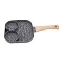 Miniatyrbillede 7 af 8: 4 Huls Stegepande Non-Stick Varmebestandig Omeletpande til Pandekager Burgere Køkkentilbehør til Gas- og Induktionskomfur Sort