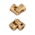 Miniatyrbillede 6 af 8: 2 stk. Akselkobling Motorforbindelse DIY Styring Messing Universal Samling 3*3mm