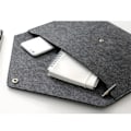 Miniatyrbild 3 av 8: Filt Tablet Fodral Väska Stor Kapacitet Lagerförvaring Mjukt Inre Grafisk Ritplatta Bärväska för Resor Kontor