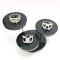 Miniatyrbillede 6 af 8: Rund Smykke Display Stand Multi Lag Ring Display Riser Stand Kage Dessert Rack Fest Dekorative Hylder 3 Lag Sort
