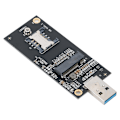 Pikkukuva 2 / 8: (M.2) KEY B - USB3.0 -sovitinkortti M.2 -korttimoduulilevy SIM-korttipaikalla