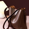 Miniatyrbillede 3 af 4: Kaffe Læder Spand Tote Taske med Lomme og Magnetisk Lukning til Kvinder coffee color About 25*11*26cm