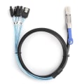 Miniatyrbilde 1 av 8: H0402 Mini SAS-kabel SFF-8644 til 4 x SATA Ekstern Server Harddisk Datatilbehør