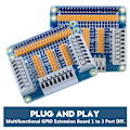 Pikkukuva 3 / 8: Monitoiminen GPIO-laajennuskortti ruuveilla ja hyppypiuhoilla Raspberry Pi 2 3 B:lle