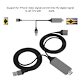 Miniatyrbillede 2 af 8: 3 Farver Telefon til HDMI Kabel til IOS Interface Digital AV Adapter 1080P Plug Play til IOS Android Sort