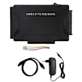 Pikkukuva 1 / 8: USB IDE -sovitin USB3.0 - SATA-kiintolevykaapeli HDD SSD -sovitinmuunnin tietokonetarvikkeet EU-pistoke