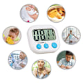 Miniatyrbild 6 av 7: Digital kökstimer nedräkningstimer med summerlarm LCD digital timer