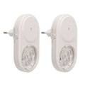 Miniatyrbillede 6 af 8: 2 stk. Plug-in Natlampe LED RGB Varm Hvid Tilstand 55 Lumen Sød Børnelampe til Soveværelse EU Stik 100‑240V