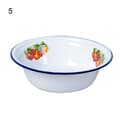 Thickened Enamel Bowl Washable Nostalgic Fruit Pattern Soup Bowl for Dinner - WELLNGS