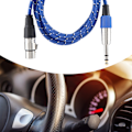 Miniatyrbillede 4 af 8: 6,35 mm Skærmet Bil Audio Linje Modificeret Interconnect Kabel 1,8 m (Blå)