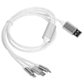 Pikkukuva 2 / 8: 3 in 1 Multi USB -latauskaapeli LED Virtaava Laturi Johto IOS/Type C/Micro Portille Värikäs Valo