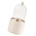 Miniatyrbillede 2 af 8: Makeup Børsteholder Transparent Støvtæt 360 Grader Roterbar Børste Opbevaringsboks Gul