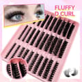 Eyelash Extensions - Cluster Lash Extension Set - False Eyelashes - 300 Fluffy Volume Lash Clusters - 8-16mm Mix - 3 Styles - 60D + 80D + 100D