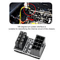 Miniatyrbillede 8 af 8: PH38A 6PIN Strøm Interface Konverter 180 Graders Vinklet Strømadapter Konnektor