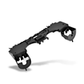 Miniatyrbillede 6 af 7: Sort Plastik Midterhus Skal Cover Udskiftningsdel Til PS4 Controller