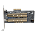 Miniatyrbillede 2 af 8: Riser Card SSD til PCIE SATA DualDisk Transfer Udvidelseskort til Windows OS X LINUX