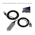 Miniatyrbillede 4 af 8: 3 Farver Telefon til HDMI Kabel til IOS Interface Digital AV Adapter 1080P Plug Play til IOS Android Sort