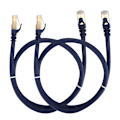 Miniatyrbilde 1 av 8: 2 stk Cat8 40Gbps 2000Mhz Ethernet-kabel RJ45 Nettverkskabel LAN Patch Cord 1m