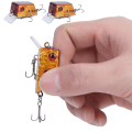 Miniatyrbillede 8 af 8: 3 stk Cube Mini Agns Fiske Kunstfisk Lokke Fiskegrej Værktøj med Skarpe Krog 5#