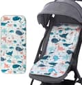 Breathable Cotton Stroller Seat Cushion - Universal Reversible Stroller Pad for Stroller/Pram