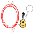 Miniatyrbild 4 av 8: 4st Gitarrsträngar Kol 4-strängars Universal Set Ukulele Musikinstrument Tillbehör Röd